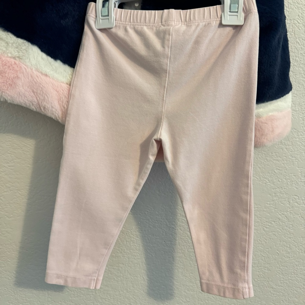 A Set of Little Me Faux Fur Baby Toddler Pea Coat and Leggings. Size 18M. - Picture 6 of 15